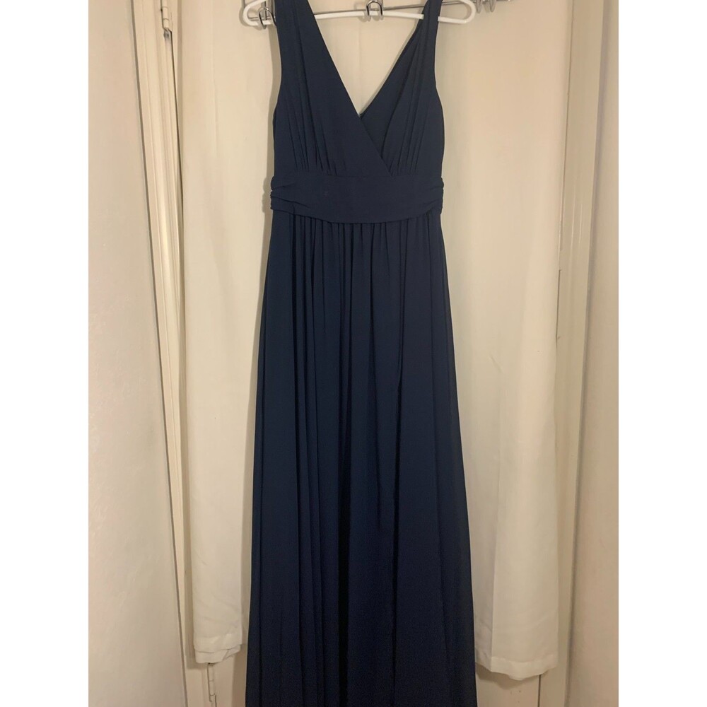 Lulus Navy Halter Maxi Dress Women’s Size M Elegant Formal Gown